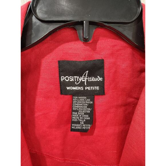 Positive Attitude 2 Piece Linen Maxi Dress Set Jacket Midi Embroidery sz 14 Pink - Picture 8 of 12